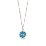 Hearts Talisman | Capri Blue Sterling Silver, Ceramic Blue