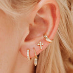 Quiet Icon-Celestial Ear Cuff-Earrings-14k Gold Vermeil, Cubic Zirconia-Blue Ruby Jewellery-Vancouver Canada