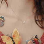 Quiet Icon-Pavé CZ Butterfly Necklace-Necklaces-14k Gold Vermeil, Cubic Zirconia-Blue Ruby Jewellery-Vancouver Canada