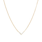 Quiet Icon-Chevron CZ Necklace-Necklaces-14k Gold Vermeil, Cubic Zirconia-Blue Ruby Jewellery-Vancouver Canada