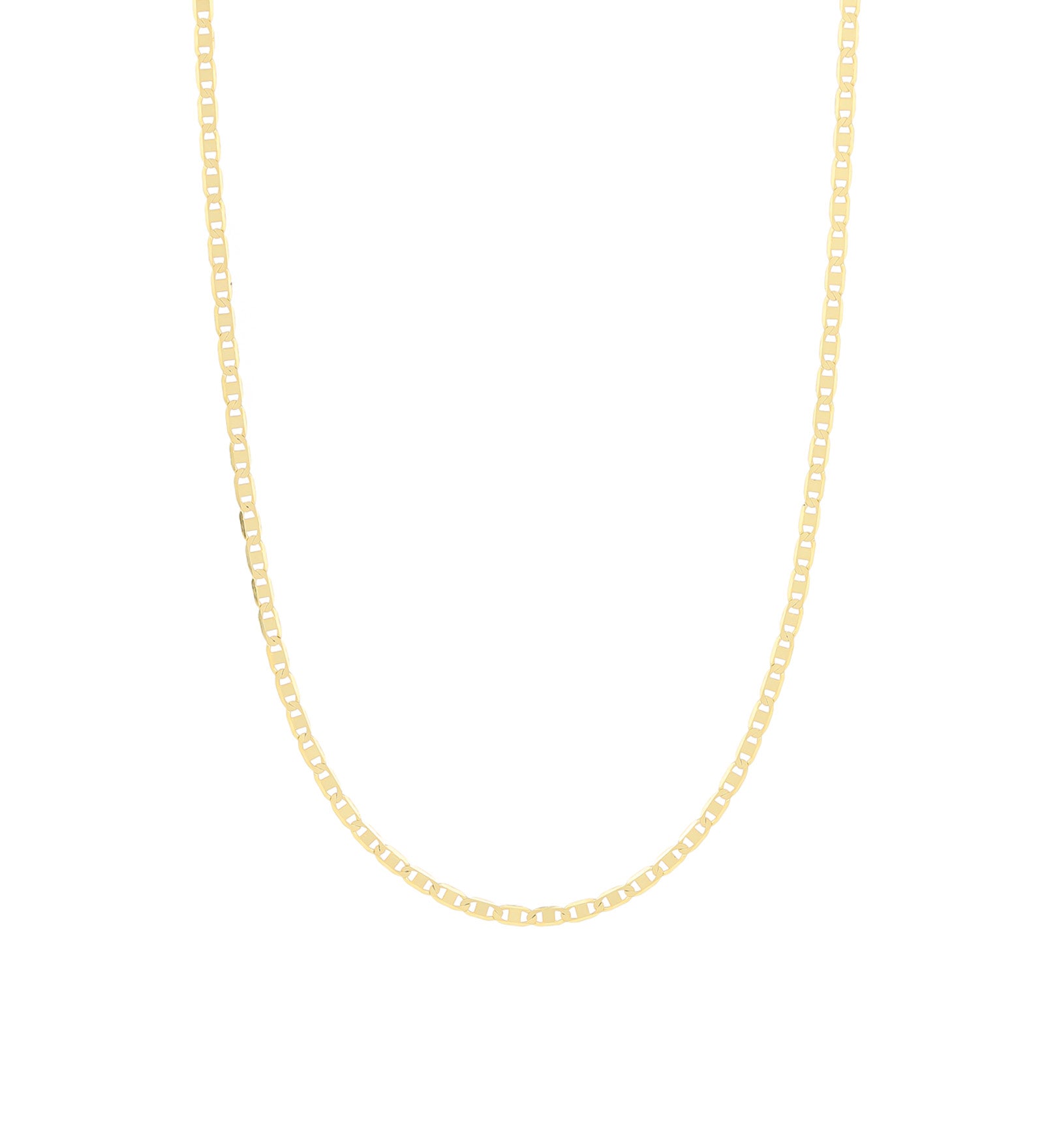 Quiet Icon-Flat Mariner Chain Necklace-Necklaces-14k Gold Vermeil-Blue Ruby Jewellery-Vancouver Canada