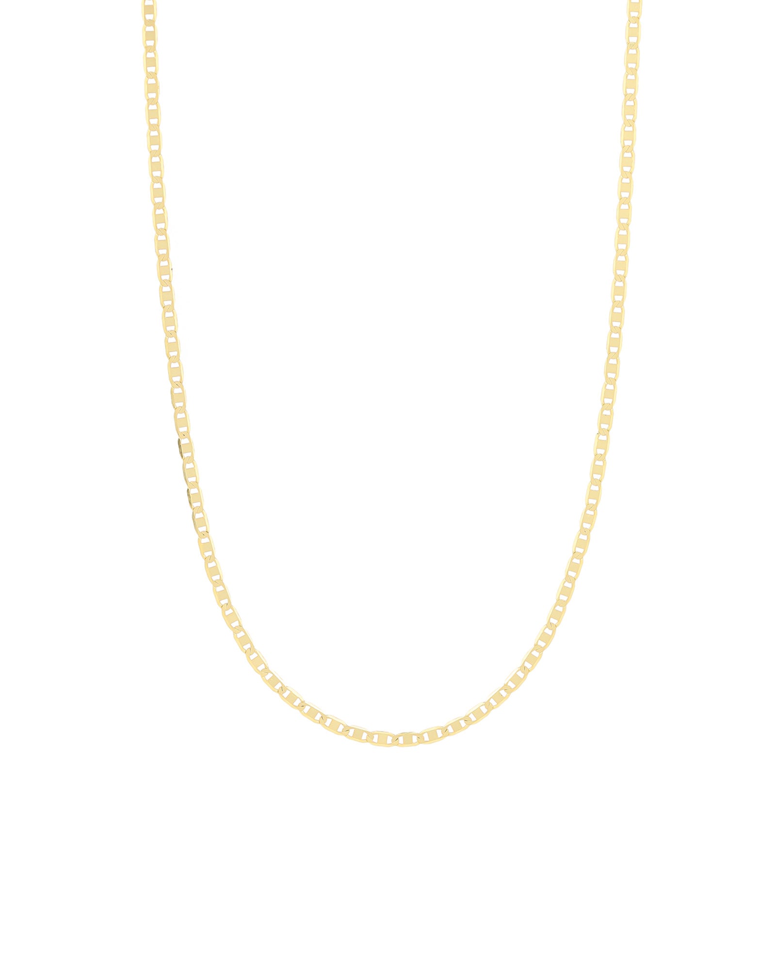 Quiet Icon-Flat Mariner Chain Necklace-Necklaces-14k Gold Vermeil-Blue Ruby Jewellery-Vancouver Canada