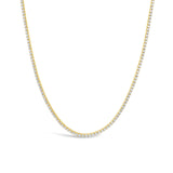 Quiet Icon-CZ Tennis Necklace | 2mm-Necklaces-14k Gold Vermeil, Cubic Zirconia-Blue Ruby Jewellery-Vancouver Canada