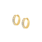 Quiet Icon-Channel CZ Huggies-Earrings-14k Gold Vermeil, Cubic Zirconia-Blue Ruby Jewellery-Vancouver Canada