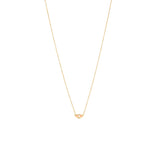 Evil Eye Enamel CZ Necklace 14k Gold Vermeil, Orange Enamel