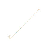 Quiet Icon-5 Bezel Turquoise Chain Bracelet-Bracelets-14k Gold Vermeil, Turquoise-Blue Ruby Jewellery-Vancouver Canada