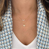 Quiet Icon-Gradual Round CZ Necklace-Necklaces-14k Gold Vermeil, Cubic Zirconia-Blue Ruby Jewellery-Vancouver Canada