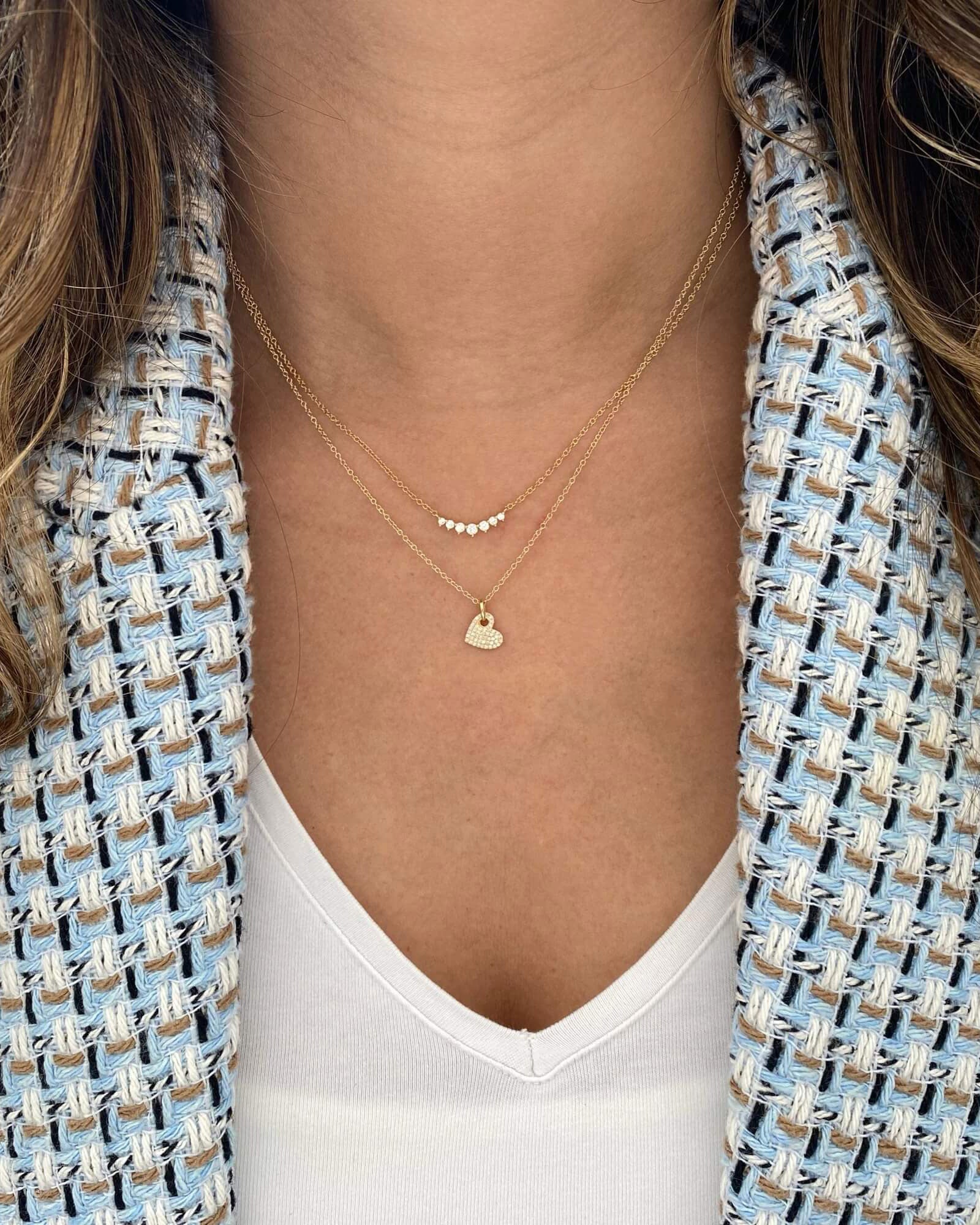 Quiet Icon-Gradual Round CZ Necklace-Necklaces-14k Gold Vermeil, Cubic Zirconia-Blue Ruby Jewellery-Vancouver Canada