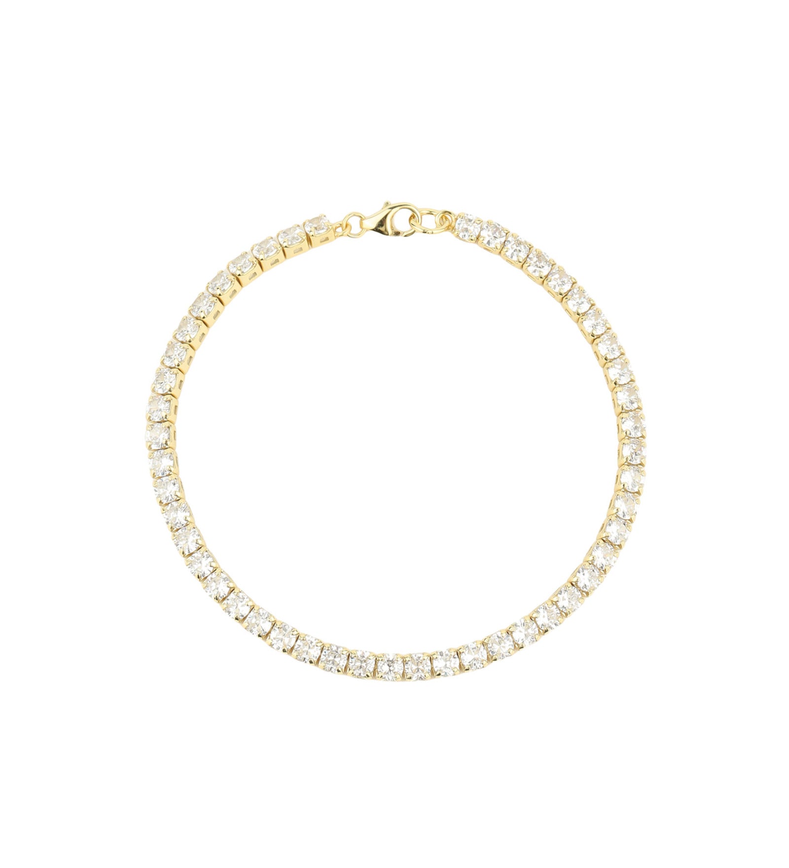 CZ Tennis Bracelet 14k Gold Vermeil, Cubic Zirconia