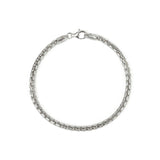 Quiet Icon-Round Box Chain Bracelet-Bracelets-Rhodium Plated Sterling Silver-Blue Ruby Jewellery-Vancouver Canada