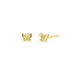 Tiny Butterfly Studs 14k Gold Vermeil