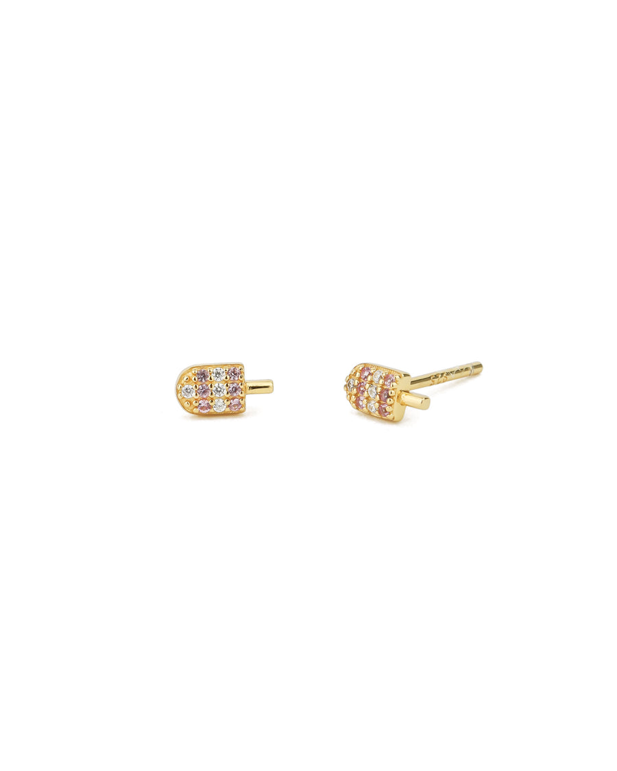 Popsicle Studs 14k Gold Vermeil, Cubic Zirconia