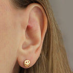 Smiley Face Studs 14k Gold Vermeil