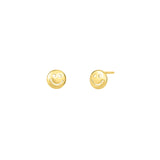 Smiley Face Studs 14k Gold Vermeil