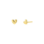 Heart Beaded Halo Studs 14k Gold Vermeil