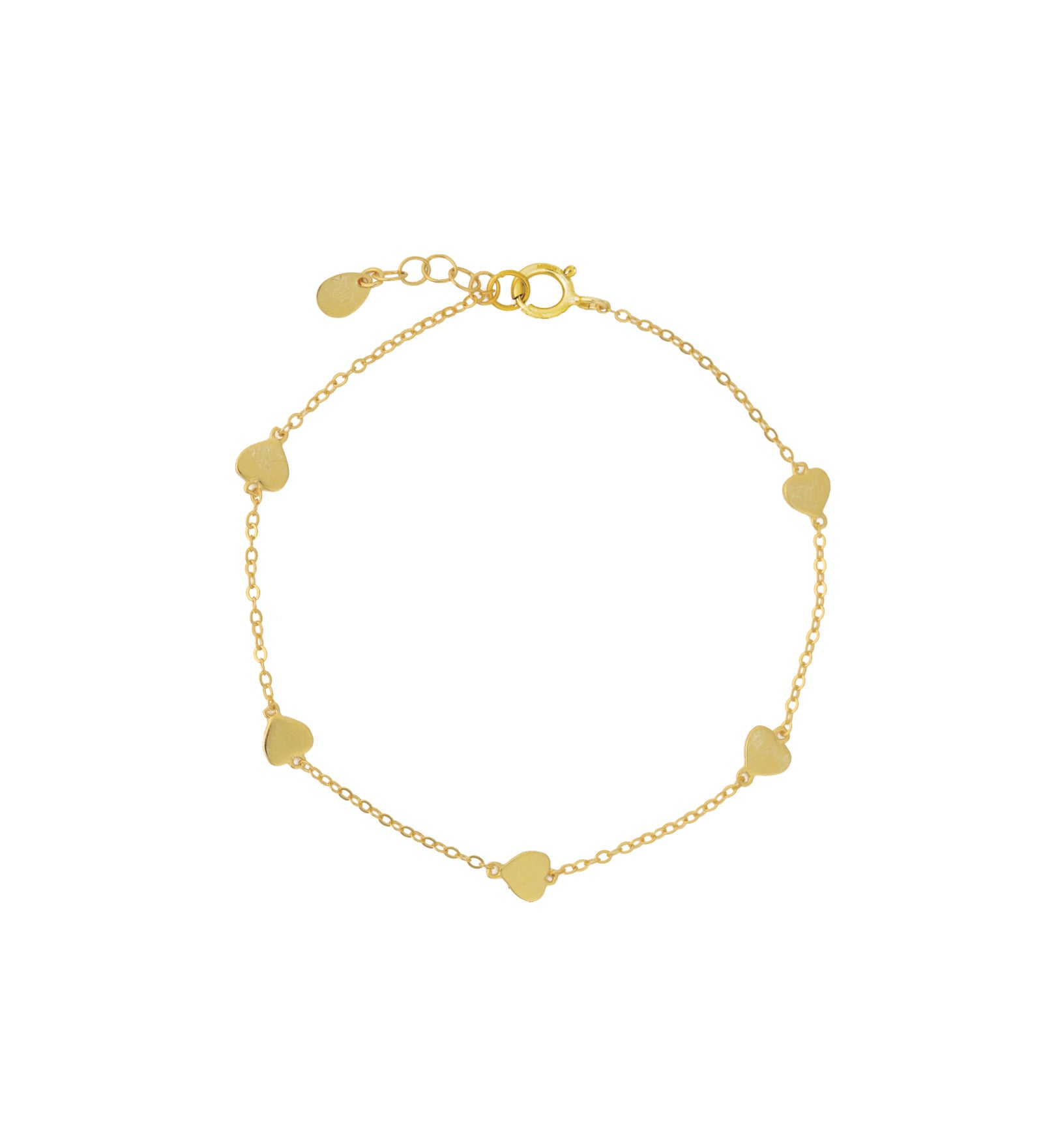 Quiet Icon-Four Heart Bracelet-Bracelets-14k Gold Vermeil-Blue Ruby Jewellery-Vancouver Canada