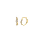 Pavé Teardrop Huggies 14k Gold Vermeil, Cubic Zirconia