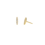 Quiet Icon-Marquise Pavé Studs-Earrings-14k Gold Vermeil, Cubic Zirconia-Blue Ruby Jewellery-Vancouver Canada