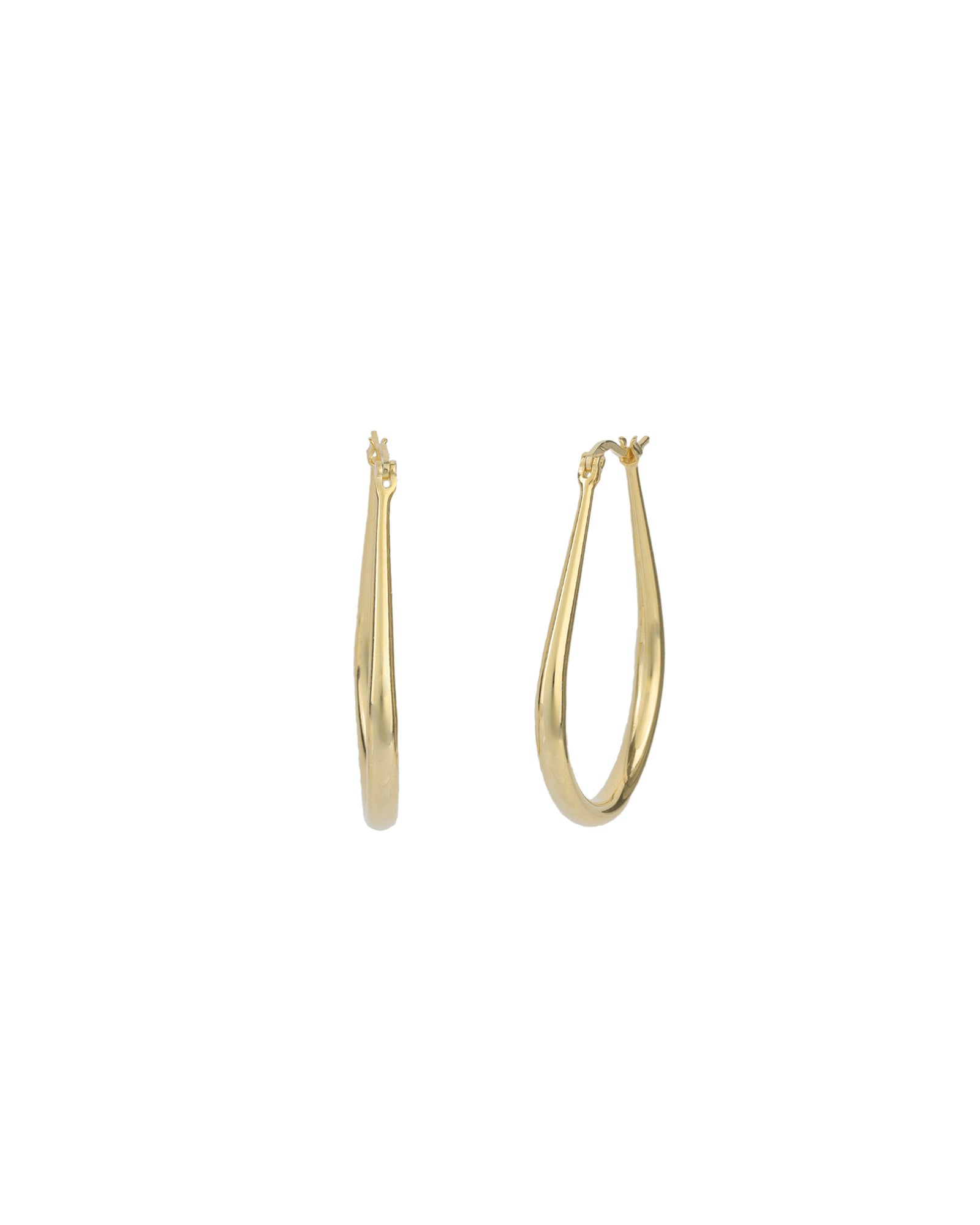 Quiet Icon-Teardrop Hoops-Earrings-14k Gold Vermeil-Blue Ruby Jewellery-Vancouver Canada