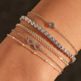 Quiet Icon-Infinity Pavé CZ Bracelet-Bracelets-Blue Ruby Jewellery-Vancouver Canada