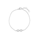 Infinity Pavé CZ Bracelet Sterling Silver, Cubic Zirconia