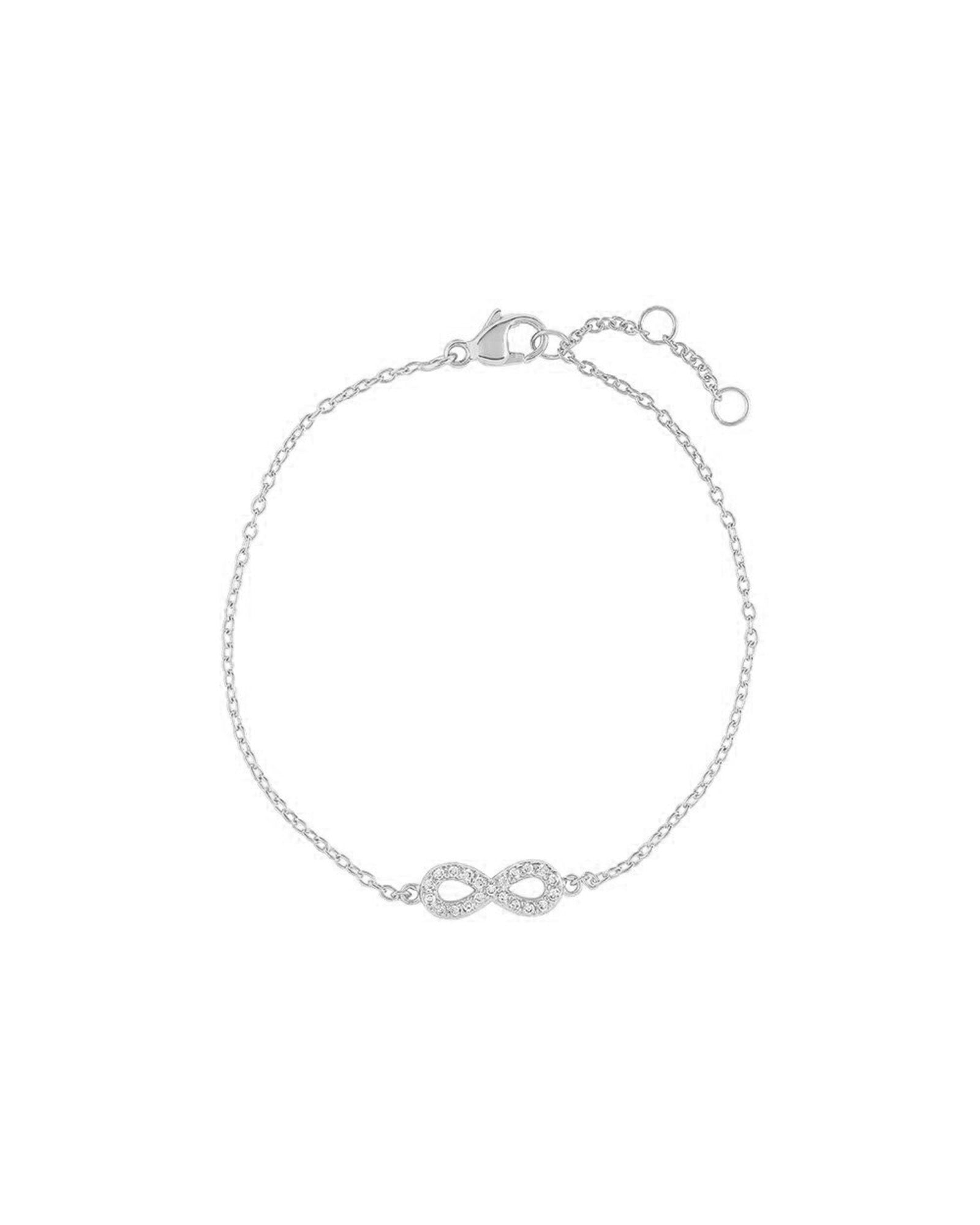 Infinity Pavé CZ Bracelet Sterling Silver, Cubic Zirconia