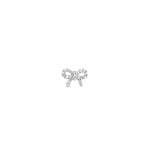 Bow Pavé Stud Sterling Silver, Cubic Zirconia