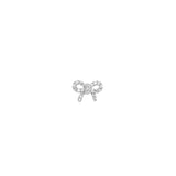 Bow Pavé Stud Sterling Silver, Cubic Zirconia