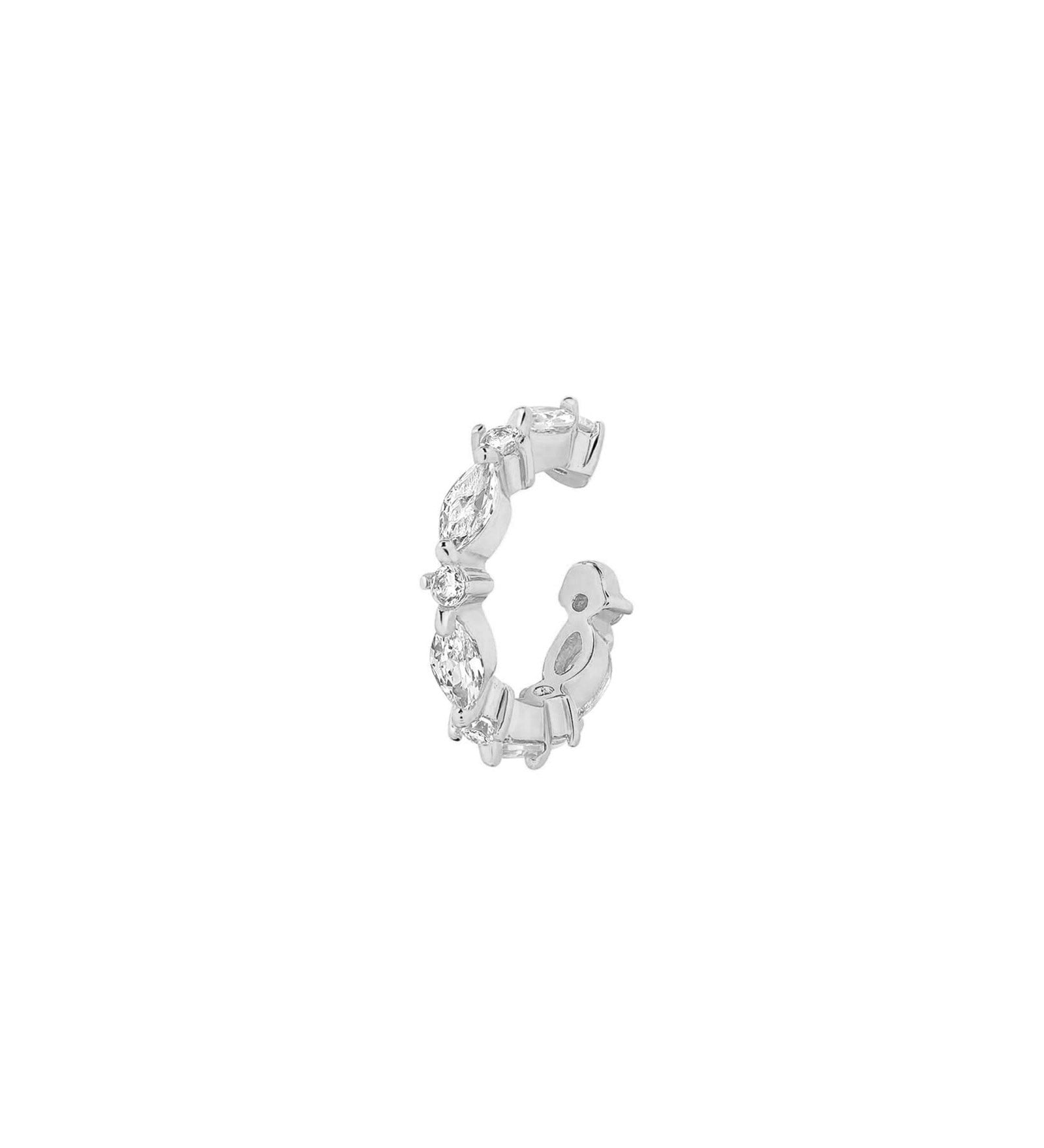 Multi Marquise Ear Cuff Sterling Silver, Cubic Zirconia