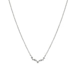 Quiet Icon-Curved CZ Stars Necklace-Necklaces-Sterling Silver, Cubic Zirconia-Blue Ruby Jewellery-Vancouver Canada