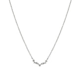 Quiet Icon-Curved CZ Stars Necklace-Necklaces-Sterling Silver, Cubic Zirconia-Blue Ruby Jewellery-Vancouver Canada