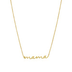 Mama Lowercase Script Necklace 14k Gold Vermeil