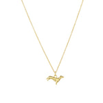 Dachshund Necklace 14k Gold Vermeil