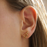 Quiet Icon-Snake CZ Studs-Earrings-Blue Ruby Jewellery-Vancouver Canada