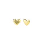 Puff Heart Studs 14k Gold Vermeil