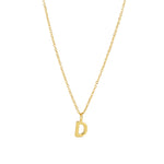 Quiet Icon-Initial Necklace-Necklaces-14k Gold Vermeil-D-Blue Ruby Jewellery-Vancouver Canada