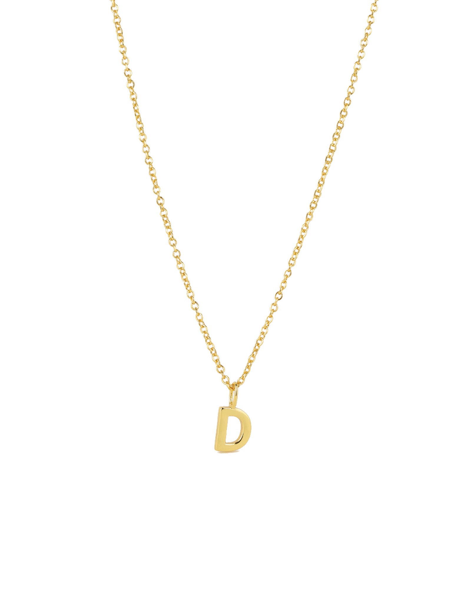 Quiet Icon-Initial Necklace-Necklaces-14k Gold Vermeil-D-Blue Ruby Jewellery-Vancouver Canada