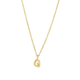 Quiet Icon-Initial Necklace-Necklaces-14k Gold Vermeil-G-Blue Ruby Jewellery-Vancouver Canada