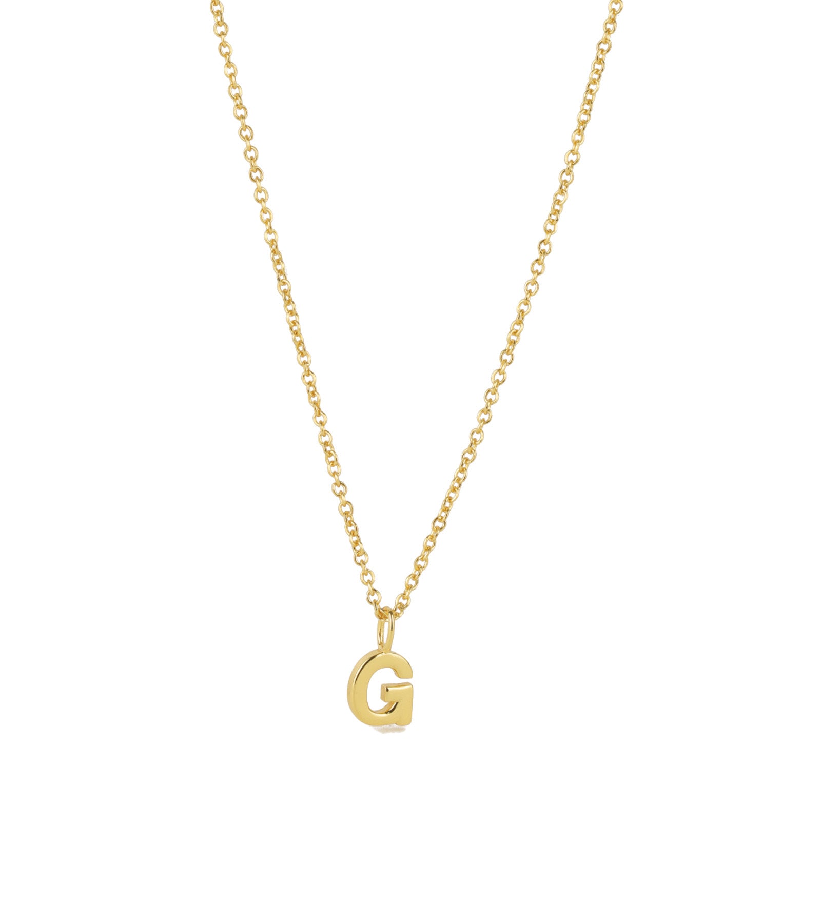 Quiet Icon-Initial Necklace-Necklaces-14k Gold Vermeil-G-Blue Ruby Jewellery-Vancouver Canada