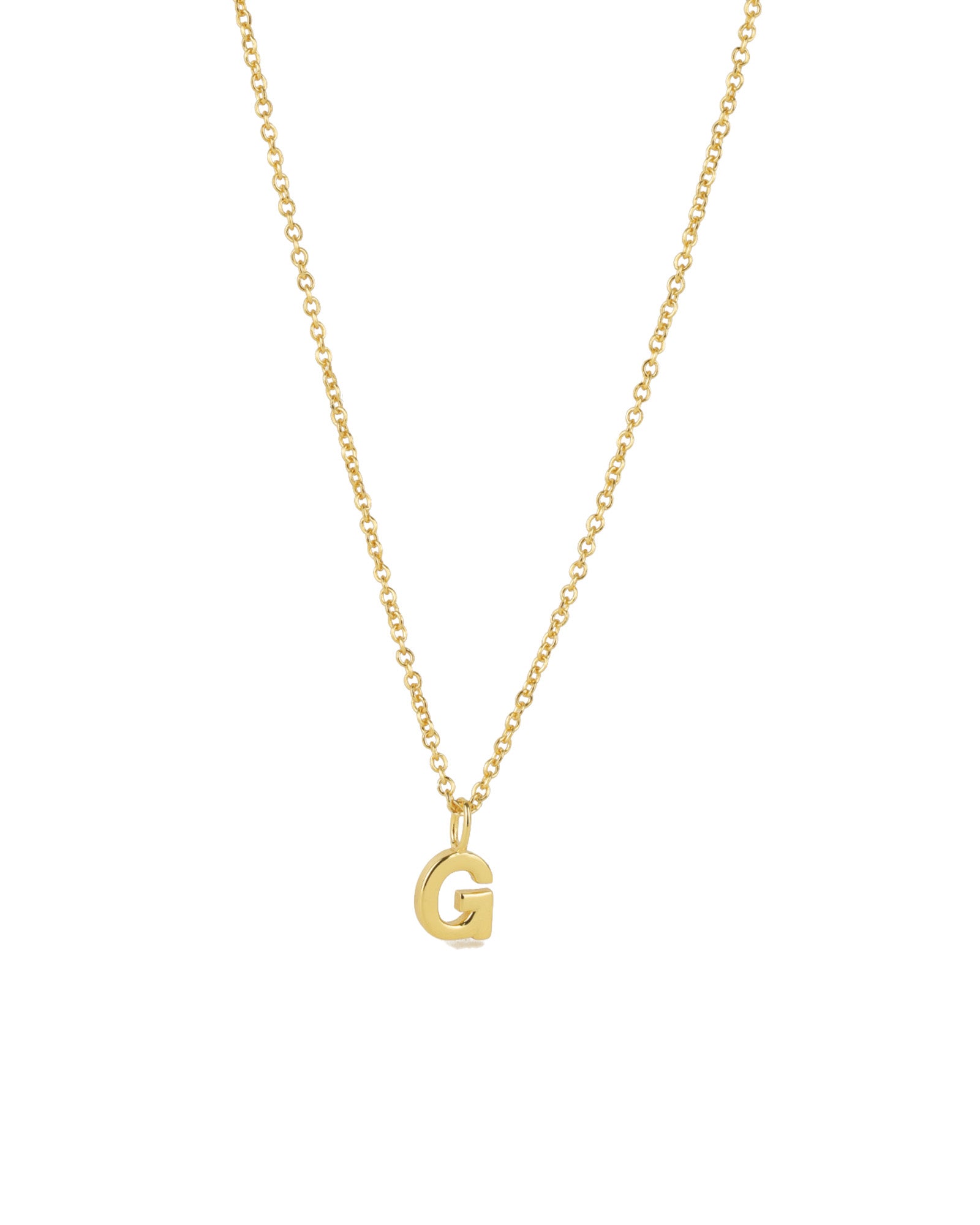 Quiet Icon-Initial Necklace-Necklaces-14k Gold Vermeil-G-Blue Ruby Jewellery-Vancouver Canada