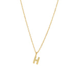 Quiet Icon-Initial Necklace-Necklaces-14k Gold Vermeil-H-Blue Ruby Jewellery-Vancouver Canada