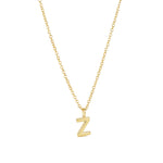 Quiet Icon-Initial Necklace-Necklaces-14k Gold Vermeil-Z-Blue Ruby Jewellery-Vancouver Canada