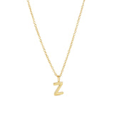 Quiet Icon-Initial Necklace-Necklaces-14k Gold Vermeil-Z-Blue Ruby Jewellery-Vancouver Canada