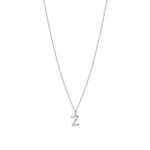 Quiet Icon-Initial Necklace-Necklaces-Rhodium Plated Sterling Silver-Z-Blue Ruby Jewellery-Vancouver Canada