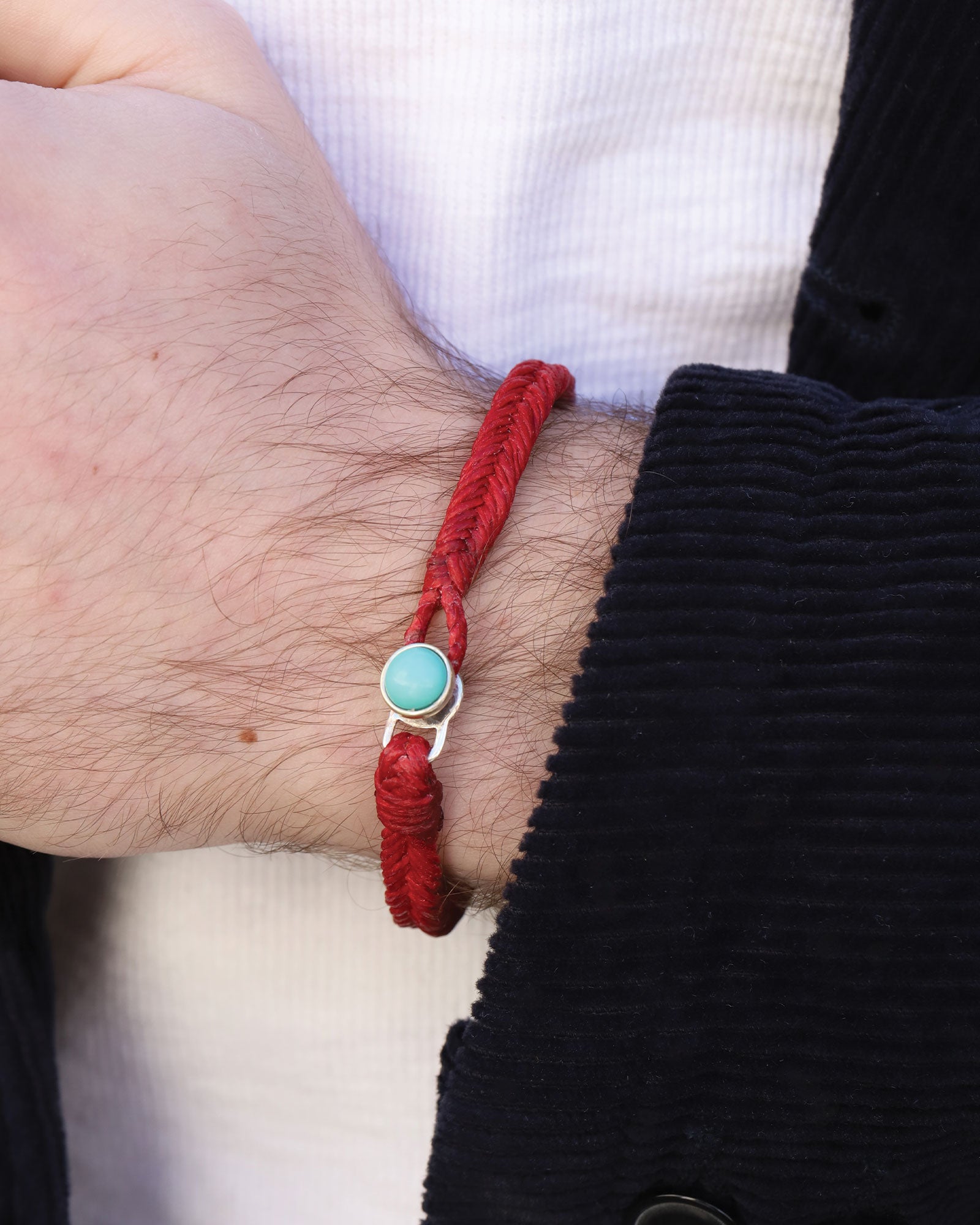 Turquoise Button Bracelet Sterling Silver, Turquoise