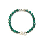 Bondi Bracelet Sterling Silver, Malachite / 7.5"