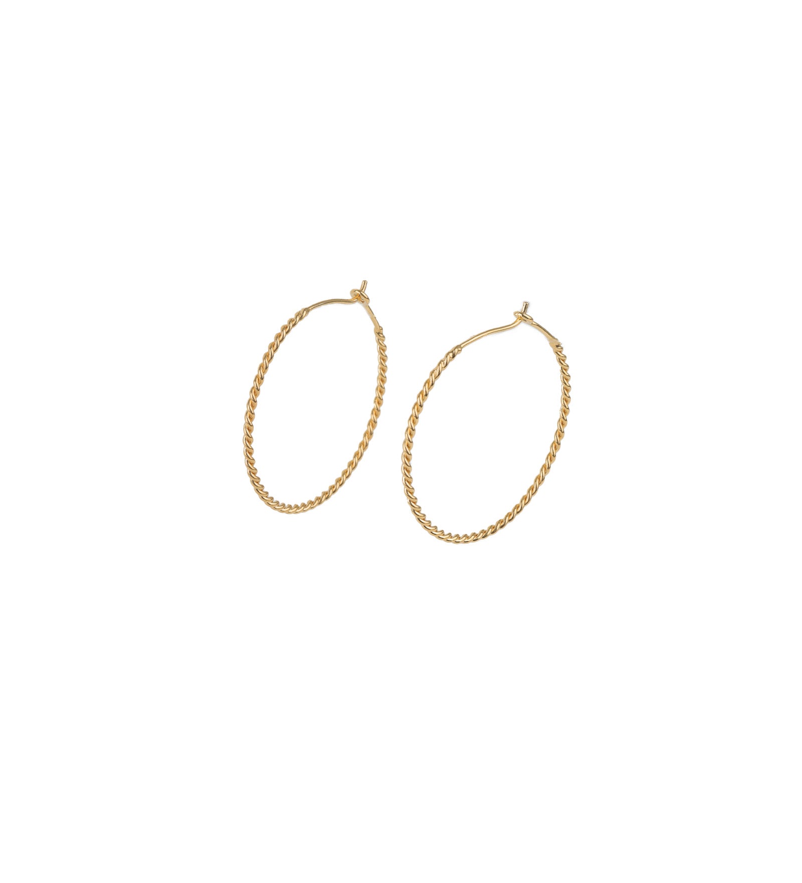 Twisted Hoops | 40mm 14k Gold Vermeil