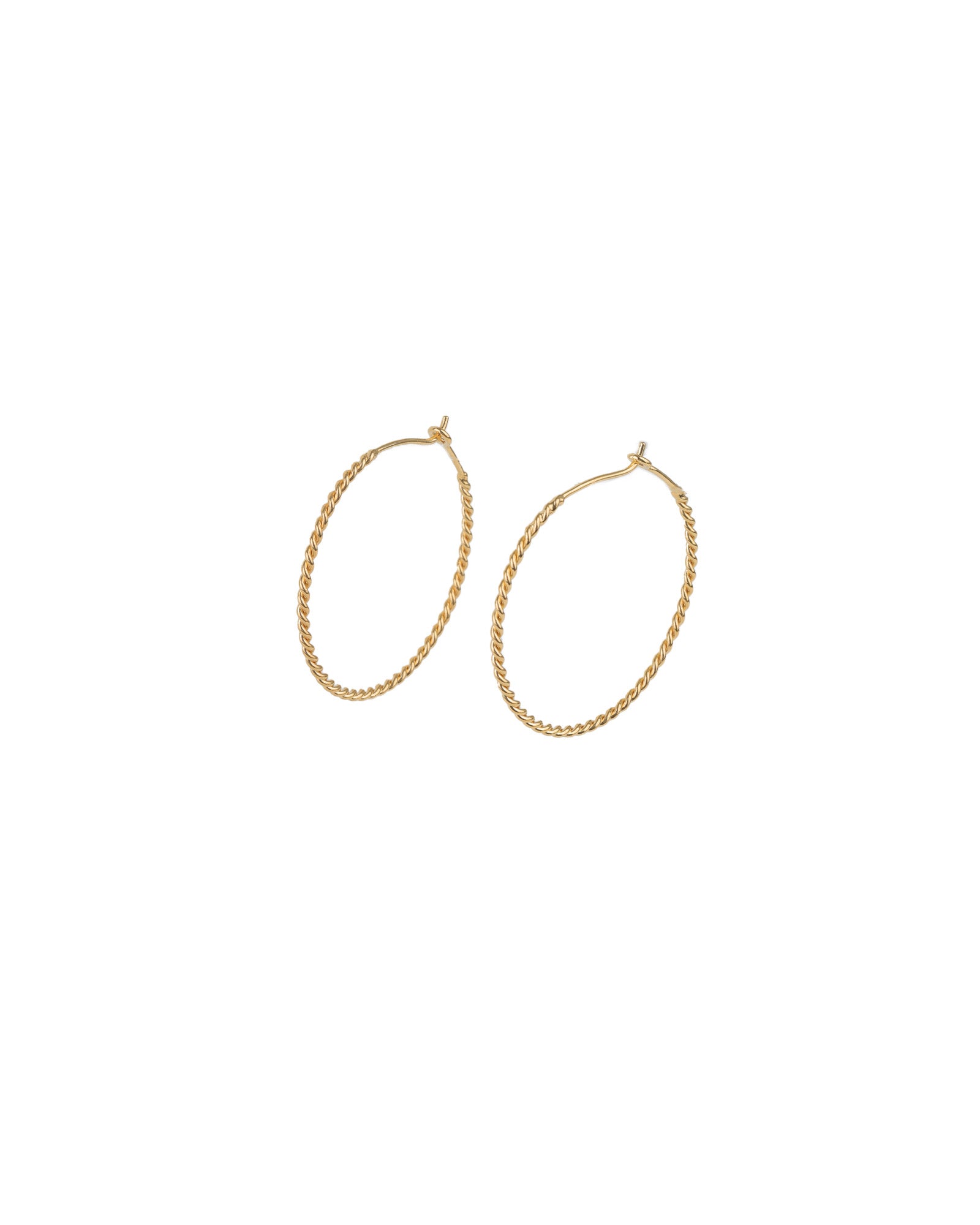 Twisted Hoops | 40mm 14k Gold Vermeil