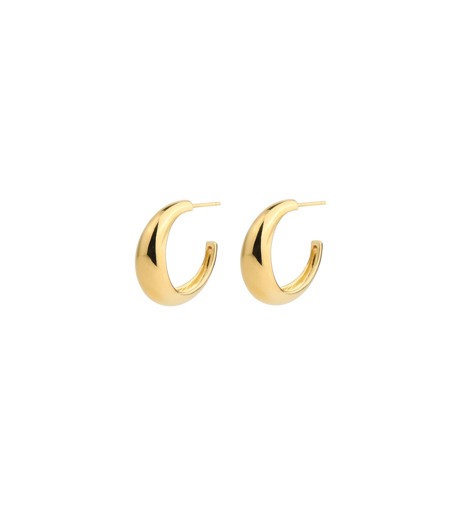 Tashi-Tapered Hoops I 22mm-Earrings-14k Gold Vermeil-Blue Ruby Jewellery-Vancouver Canada