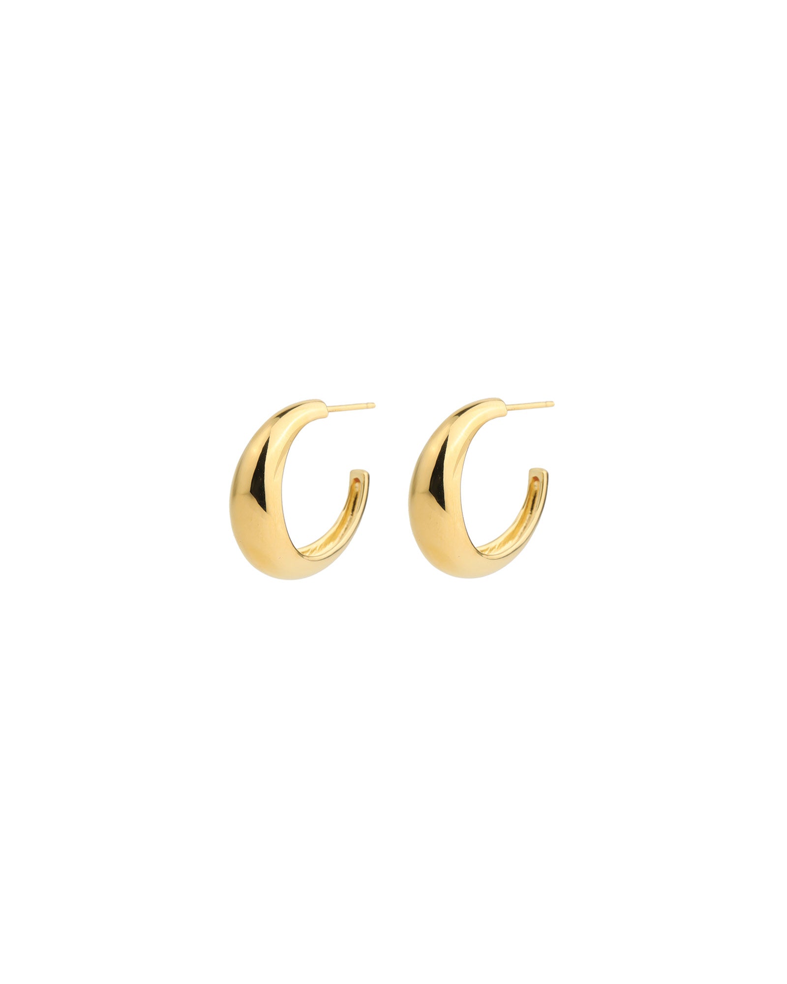 Tashi-Tapered Hoops I 22mm-Earrings-14k Gold Vermeil-Blue Ruby Jewellery-Vancouver Canada